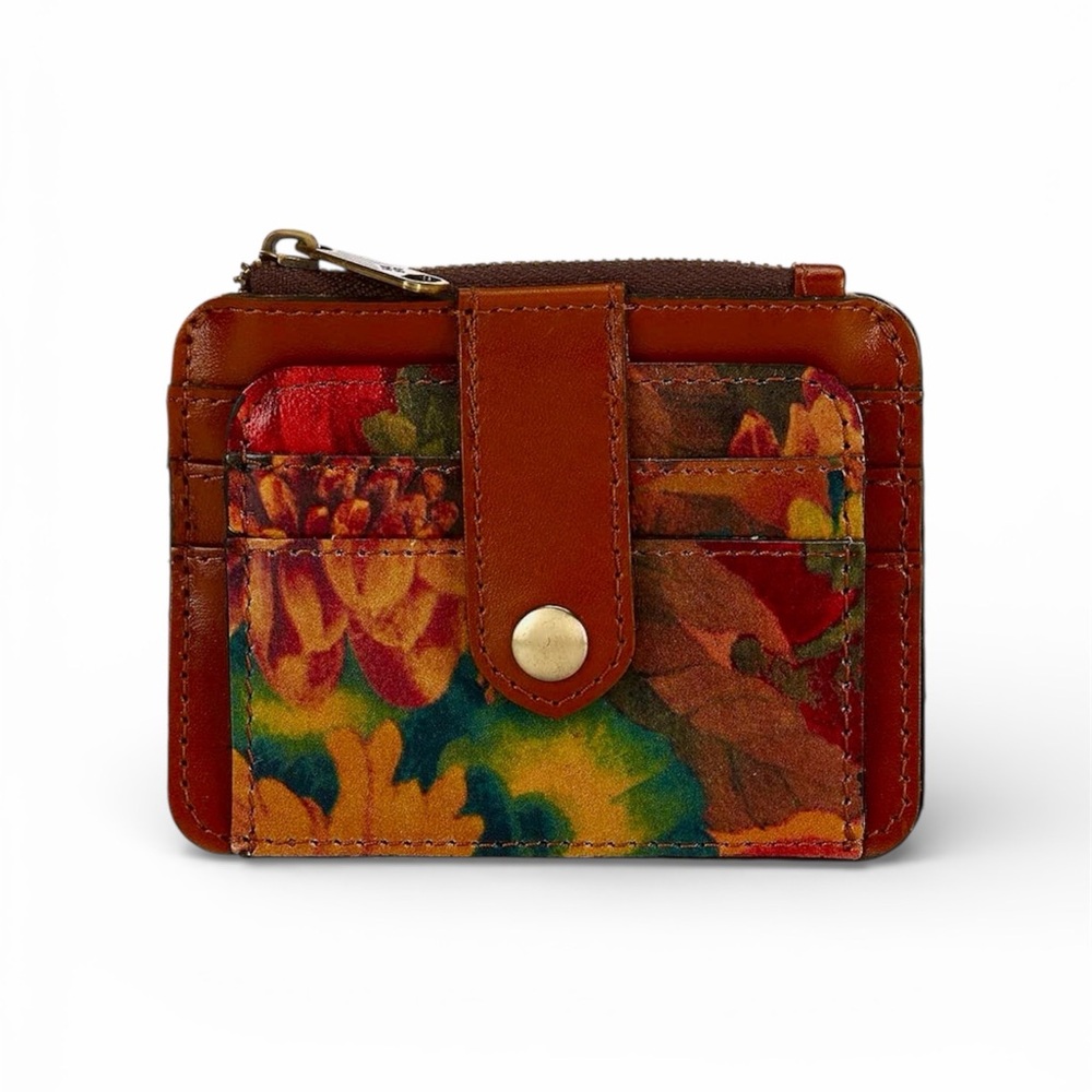 Patricia Nash Cassis Autumnal Floral Bifold Leather Wallet